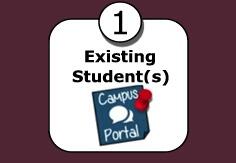 Option 1 Existing Students - Register using Campus Portal