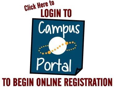 Click here to Login to Campus Portal to Begin the Online Registration Application