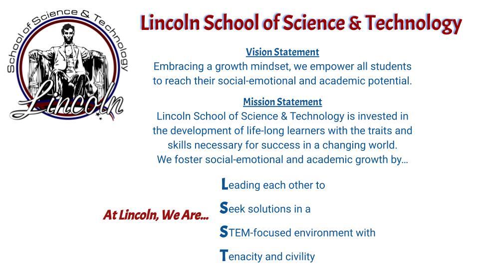 Mission Statement for the Lincoln School of Science and Technology